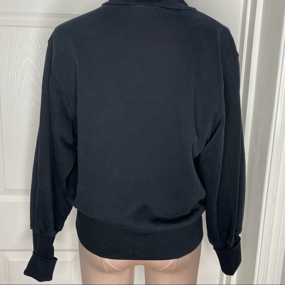 Agolde Bubble Sleeve Turtleneck Top Black Sz M - Picture 7 of 12